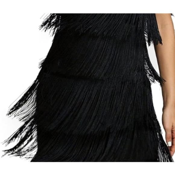 Women’s Dresses Flapper Dresses 20s Black - Picture 5 of 6